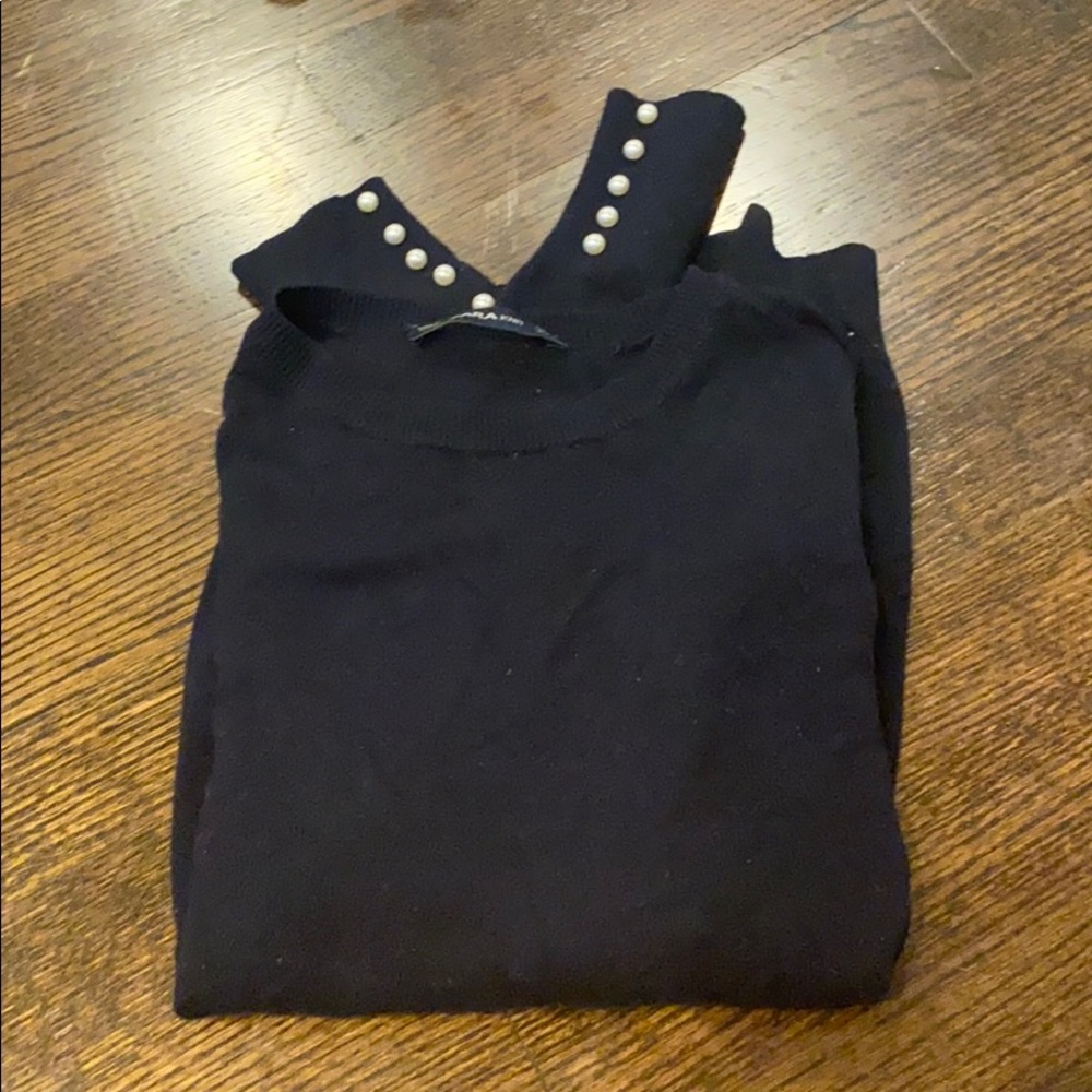 Zara knit pearl sweater